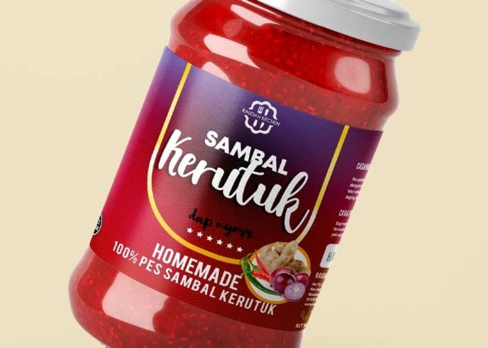 Label Design Sambal Kerutuk