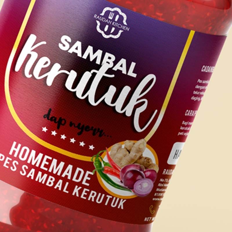 Label Design Sambal Kerutuk