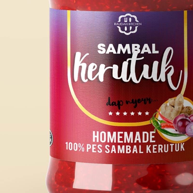 Label Design Sambal Kerutuk