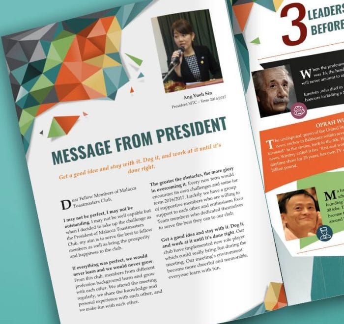 Rekaan Majalah Malacca Toastmaster Club