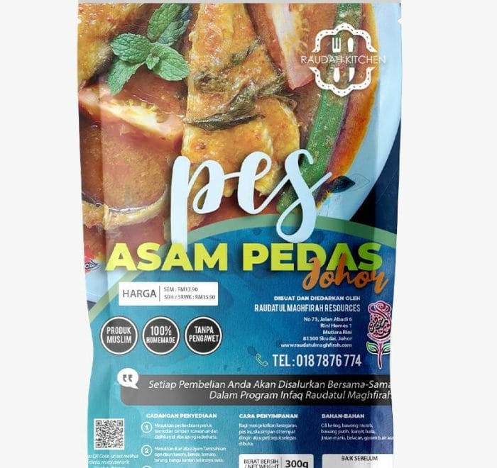 Label Design Pes Asam Pedas Johor