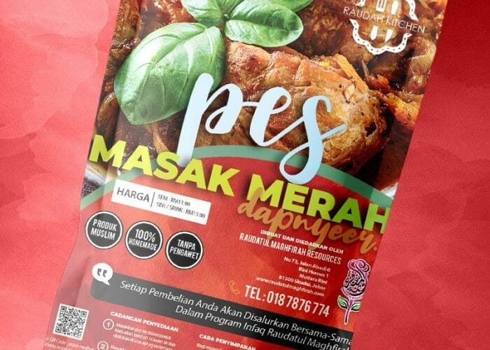 Label Design Pes Masak Merah
