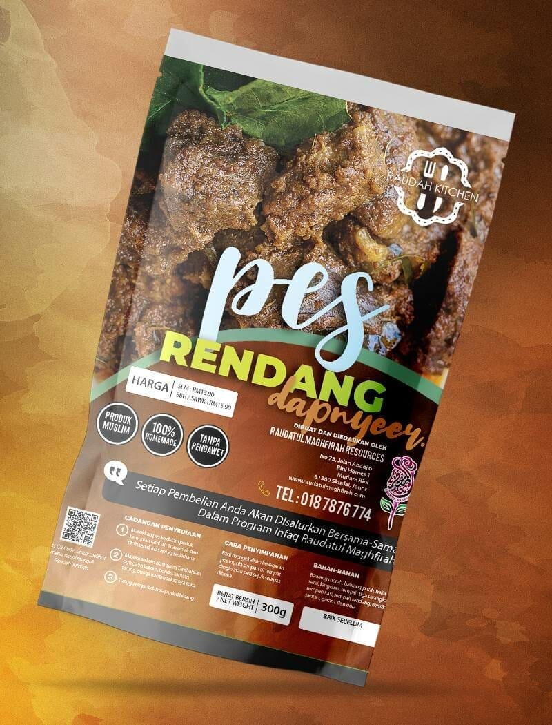 Label Design Pes Rendang